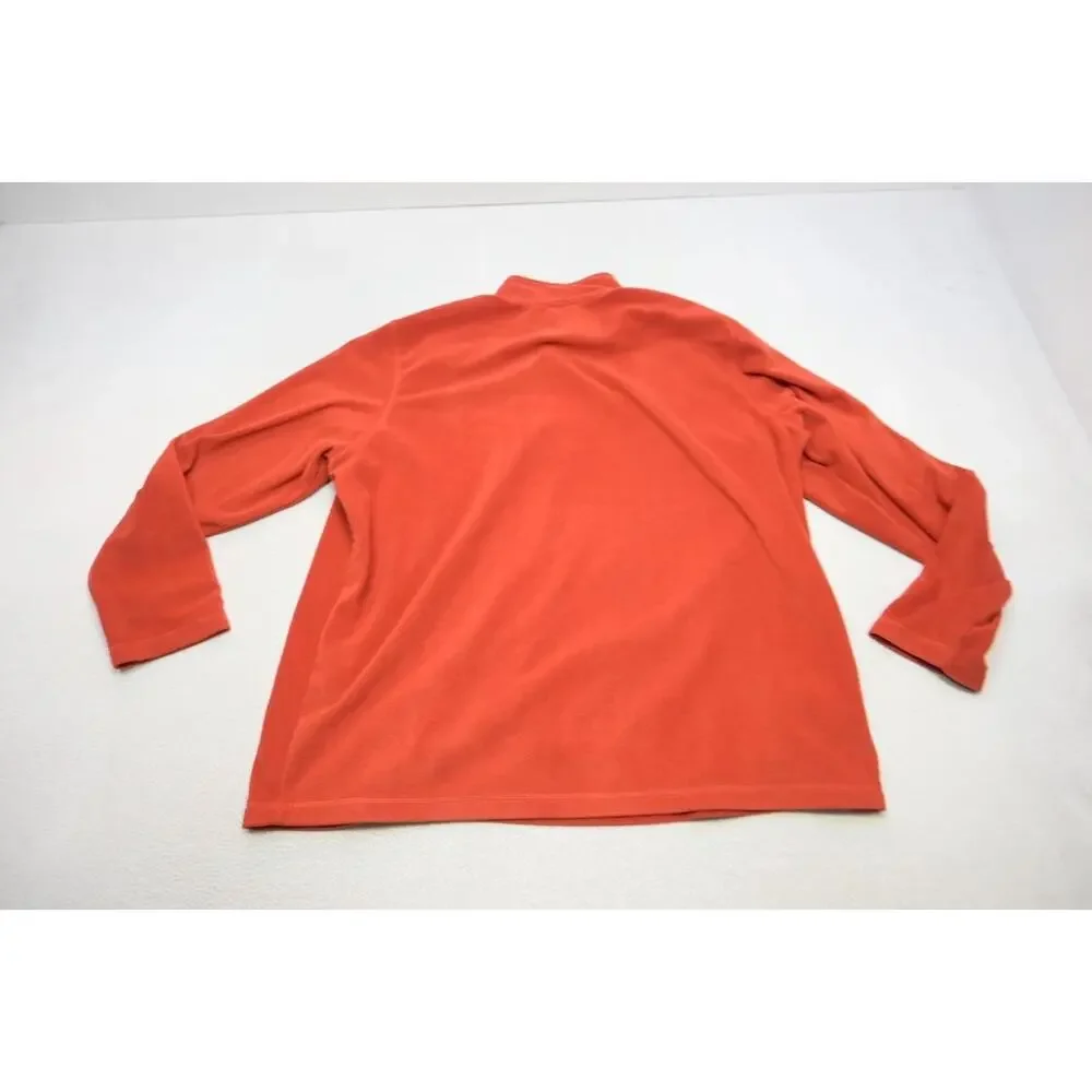 Eddie Bauer Camp Sweater 1/4 Zip Fleece Pullover‎ Orange Mens Size 2XL XXL - Picture 10 of 10